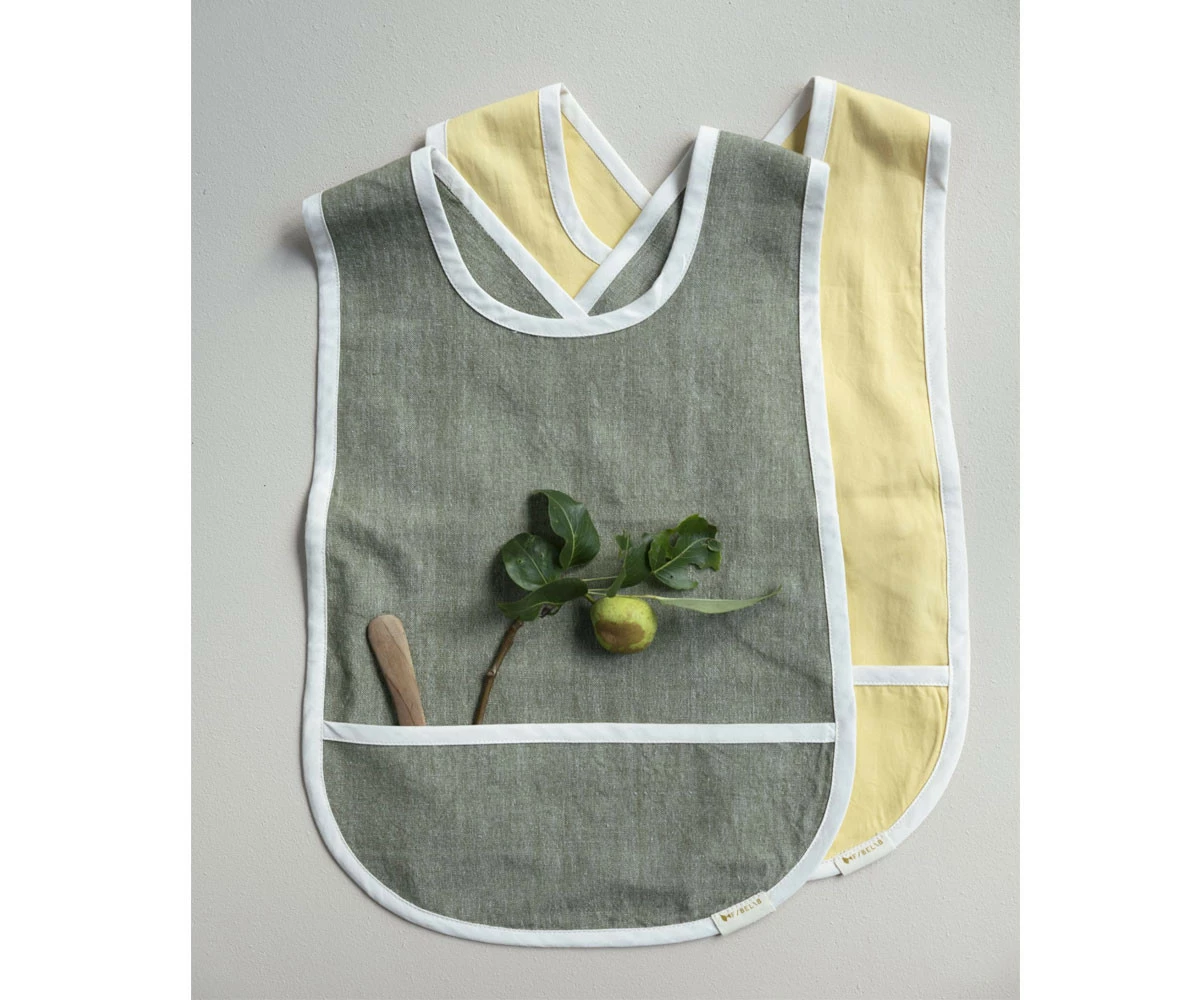 FABELAB Grembiule Bavaglio Cross Back Olive 4 FABELAB Grembiule Bavaglio Cross Back Olive