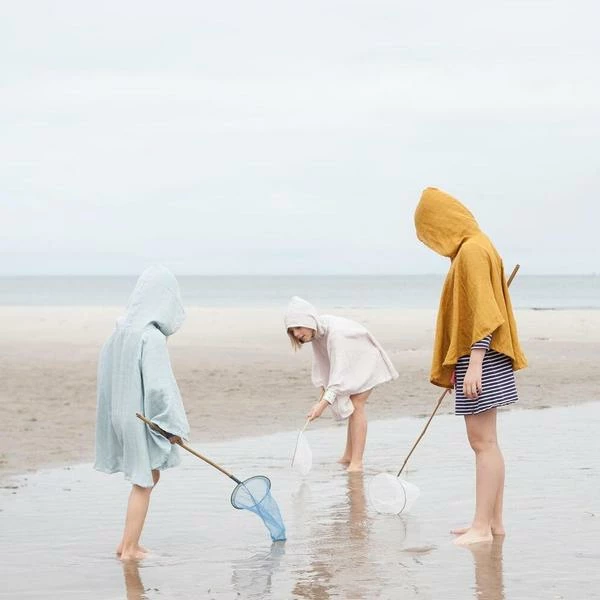 FABELAB Mauve Organic Cotton Muslin Poncho 5 FABELAB Mauve Organic Cotton Muslin Poncho