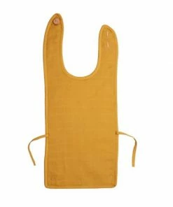 FABELAB Ochre Muslin Feeding Bib