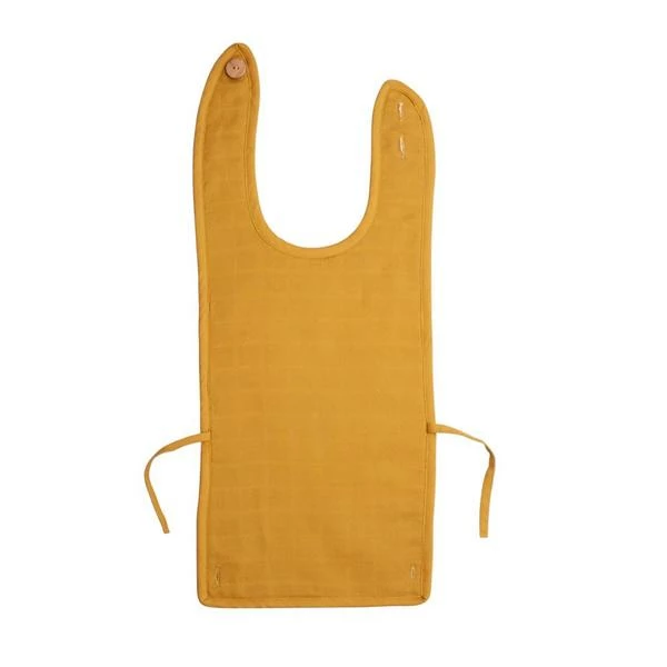 FABELAB Ochre Muslin Feeding Bib 4 FABELAB Ochre Muslin Feeding Bib