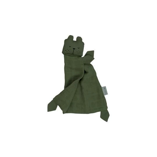 FABELAB Doudou Tete Et Tissu Ours Olive 3 FABELAB Doudou Tete Et Tissu Ours Olive