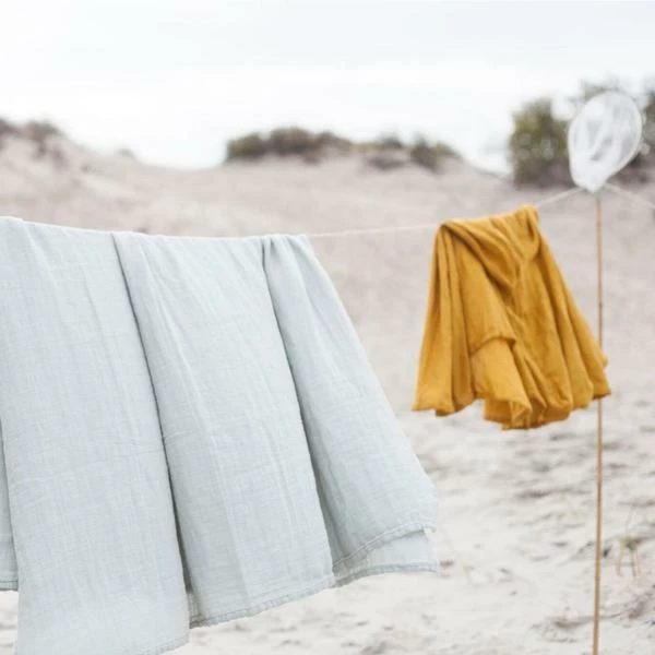 FABELAB Ochre Organic Cotton Muslin Poncho 5 FABELAB Ochre Organic Cotton Muslin Poncho