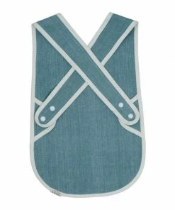 FABELAB Cross Back Bib - Chambray Blue Spruce