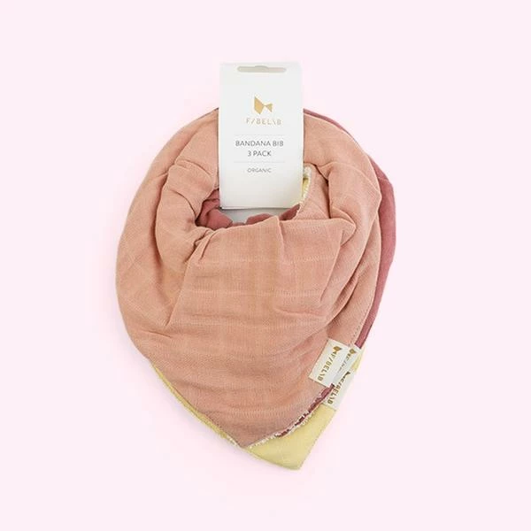 FABELAB Pastel Flower Bandana Bibs Three Pack 5 FABELAB Pastel Flower Bandana Bibs Three Pack