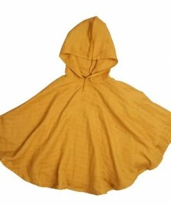 FABELAB Ochre Organic Cotton Muslin Poncho