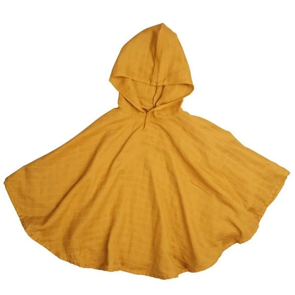 FABELAB Ochre Organic Cotton Muslin Poncho 3 FABELAB Ochre Organic Cotton Muslin Poncho