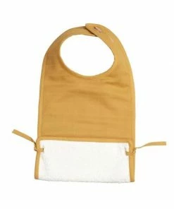 FABELAB Ochre Muslin Feeding Bib
