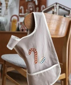 FABELAB Crossback Bib - Candycane Embroidery