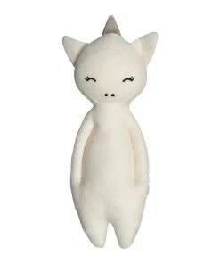 FABELAB Petit Doudou Hochet Licorne Blanche