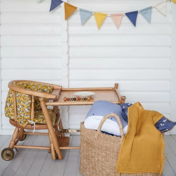 FABELAB Ochre Muslin Feeding Bib 5 FABELAB Ochre Muslin Feeding Bib