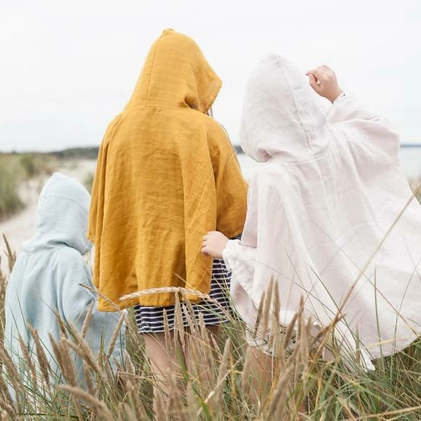 FABELAB Ochre Organic Cotton Muslin Poncho 4 FABELAB Ochre Organic Cotton Muslin Poncho