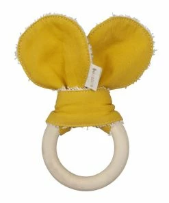 FABELAB Mustard Bear Ears Animal Teether