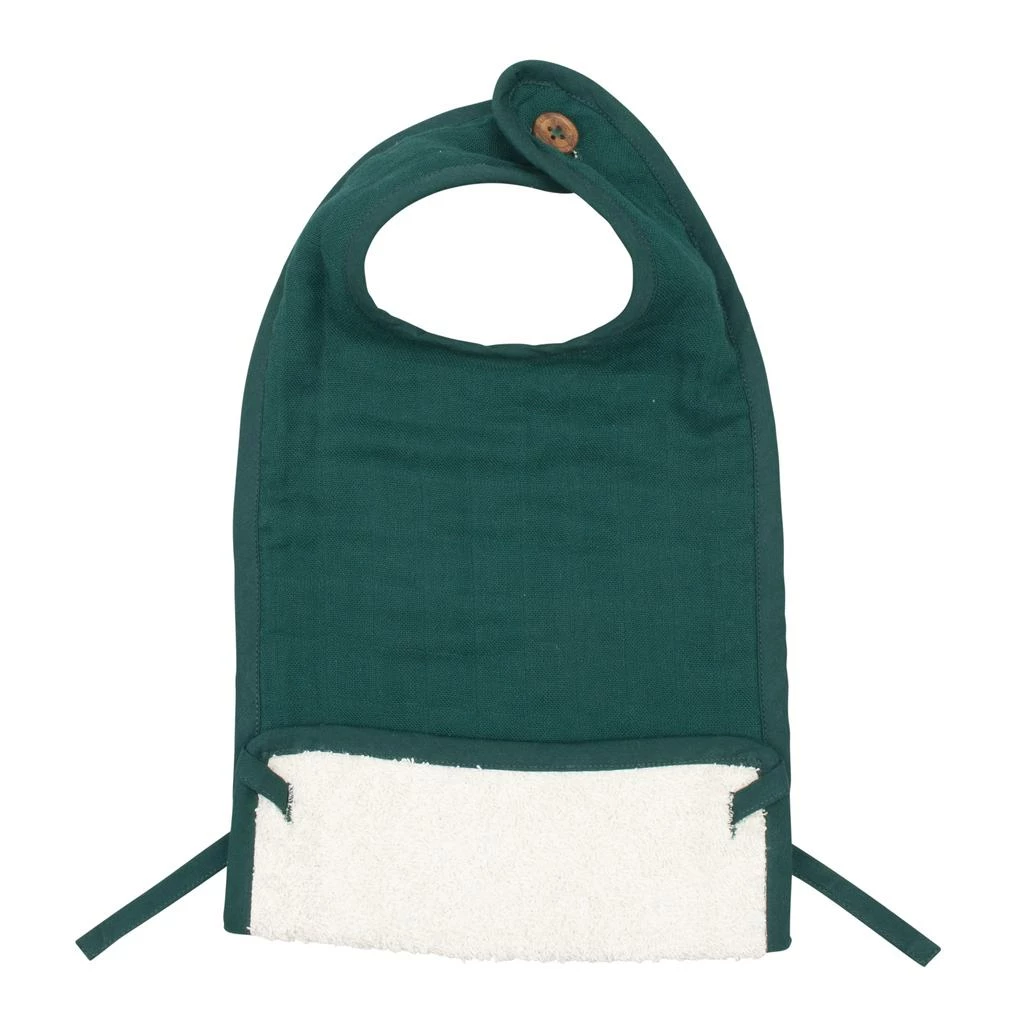 FABELAB Evergreen Muslin Feeding Bib 3 FABELAB Evergreen Muslin Feeding Bib