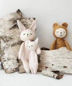 FABELAB Doudou Lapin Couleur Rose