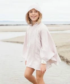 FABELAB Mauve Organic Cotton Muslin Poncho