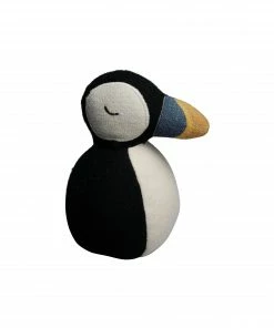 FABELAB Organic Cotton Puffin Rocking Rattle