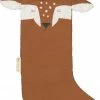 FABELAB Cinnamon and Off-White Sleepy Deer Christmas Stocking
