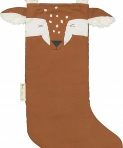 FABELAB Sales 2022 14 FABELAB Cinnamon and Off-White Sleepy Deer Christmas Stocking