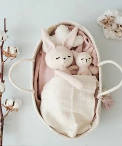 FABELAB Doudou Lapin Couleur Rose