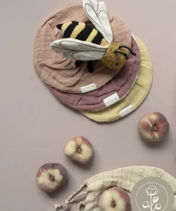 FABELAB Set of 3 Ruffle Muslin Bib - Pastel Flower