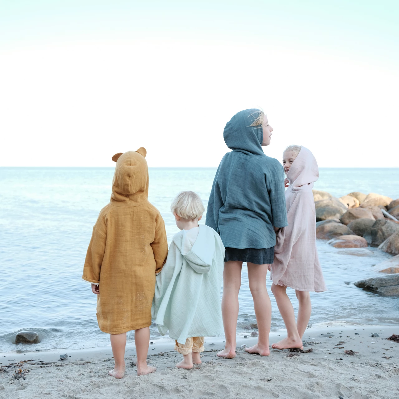 FABELAB Children Bathrobe in Ochre for 3-7 Years Old 5 FABELAB Children Bathrobe in Ochre for 3-7 Years Old
