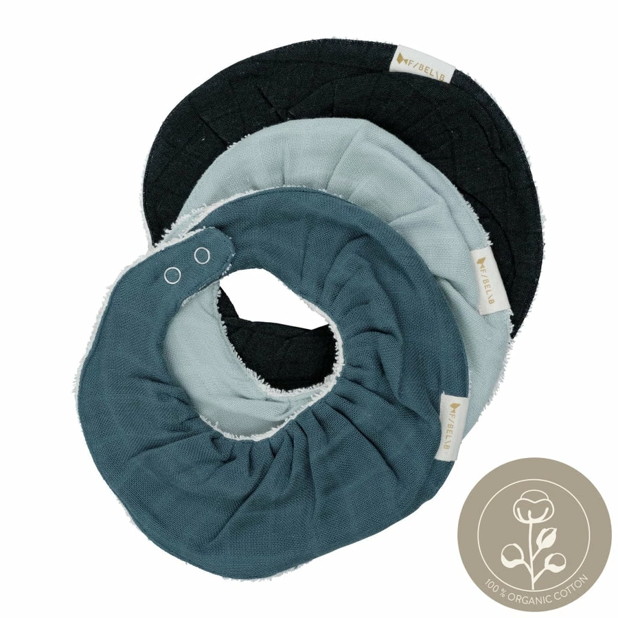 FABELAB Moon Beam Ruffle Bibs - 3 Pack 3 FABELAB Moon Beam Ruffle Bibs - 3 Pack