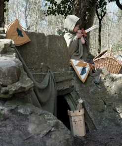 FABELAB Olive Organic Cotton Muslin Poncho