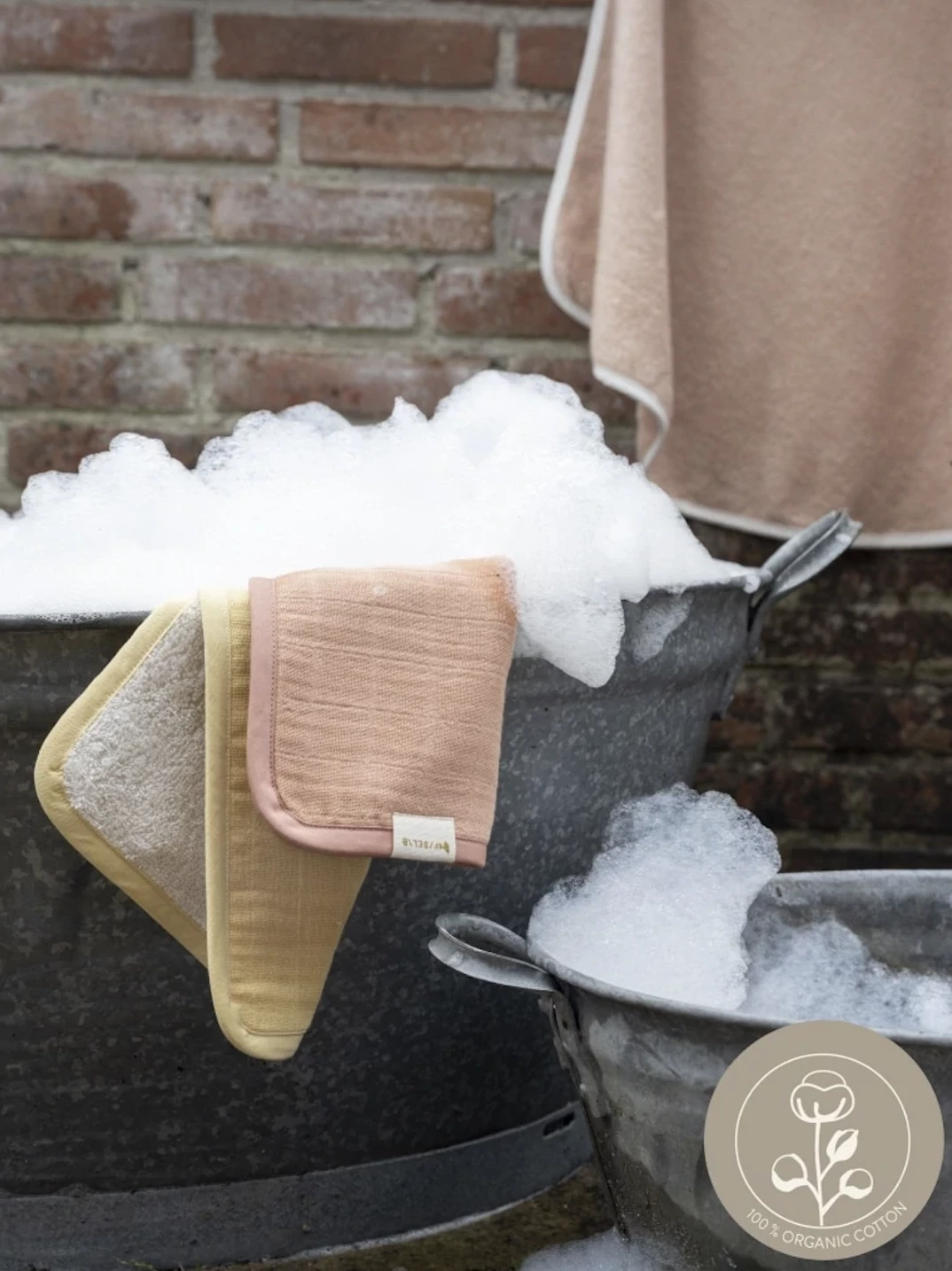 FABELAB Baby Soft Washcloth Set of 3 in Pastel Flower 4 FABELAB Baby Soft Washcloth Set of 3 in Pastel Flower