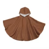 FABELAB Organic Cotton Muslin Poncho in Cinnamon