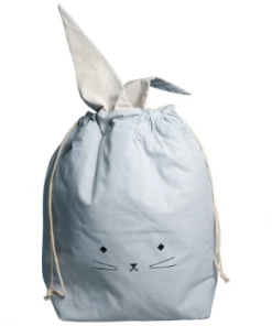 FABELAB Ice Blue Cat Face Children's Storage Bag