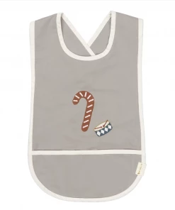 FABELAB Candycane Embroidery Crossback Bib