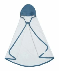 FABELAB Animal Hooded Baby Towel in Spruce Blue