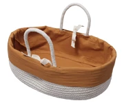 FABELAB Ocher Cover Cradle Basket for Dolls