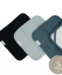 FABELAB Baby Soft Washcloth Set of 3 in Moon Beam