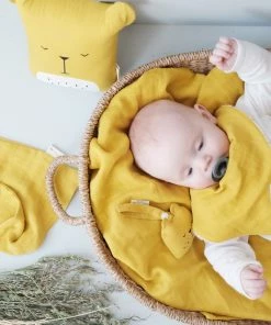 FABELAB Mustard Bear Ears Animal Teether
