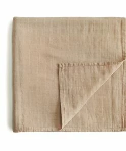 FABELAB Pale Taupe Organic Cotton Muslin Swaddle Blanket