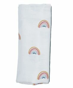 FABELAB Manta de Muselina de Algodón Orgánico - Rainbow