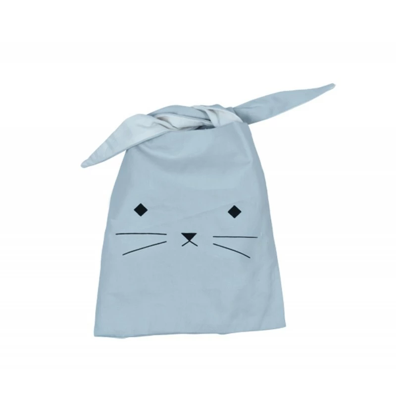 FABELAB Bolsa Merienda de Algodón Orgánico - Foggy Blue Cat 3 FABELAB Bolsa Merienda de Algodón Orgánico - Foggy Blue Cat