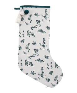 FABELAB Christmas Stocking with Ever Green Print
