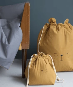 FABELAB Ocher Bear Storage Bag