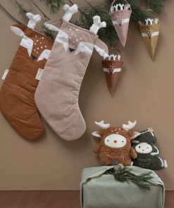 FABELAB Deer Christmas Stocking in Old Rose