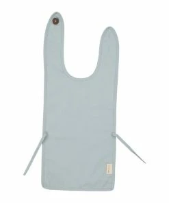 FABELAB Coated Feeding Bib In Foggy Blue