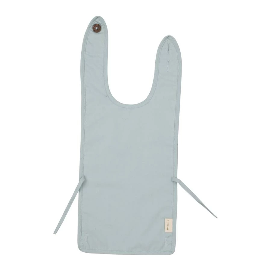 FABELAB Coated Feeding Bib In Foggy Blue 4 FABELAB Coated Feeding Bib In Foggy Blue