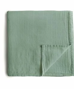 FABELAB Roman Green Organic Cotton Muslin Swaddle Blanket