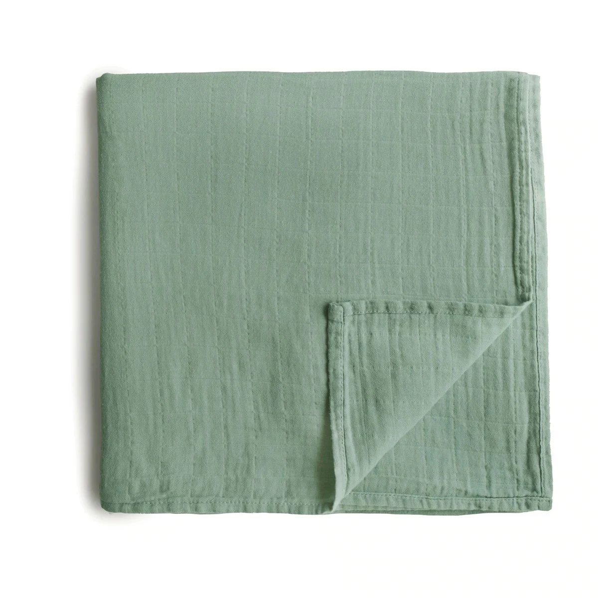 FABELAB Roman Green Organic Cotton Muslin Swaddle Blanket 3 FABELAB Roman Green Organic Cotton Muslin Swaddle Blanket
