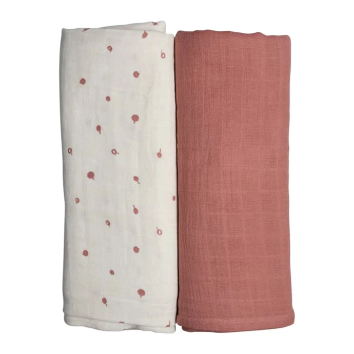 FABELAB Swaddle Muslins - Wild Berry (2 Pack) 3 FABELAB Swaddle Muslins - Wild Berry (2 Pack)