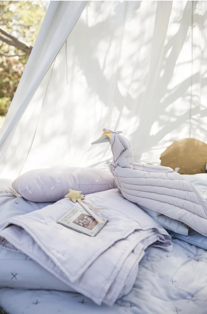 FABELAB Dreamy Bird Blanket in Mauve 6 FABELAB Dreamy Bird Blanket in Mauve