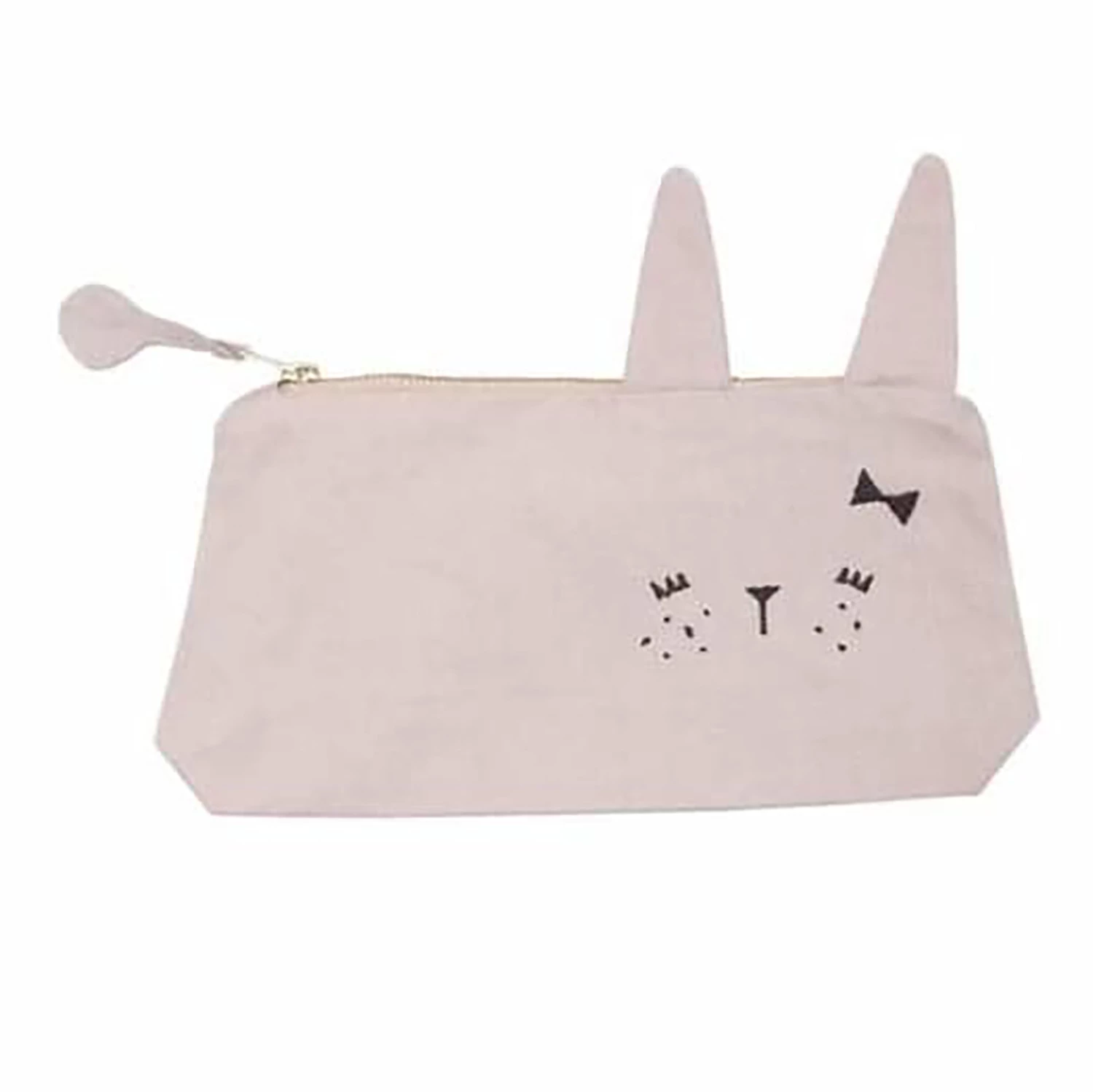 FABELAB Animal Pencil Case Bunny Mauve 2 FABELAB Animal Pencil Case Bunny Mauve