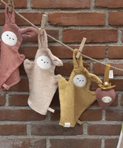 FABELAB Set of 3 Animal Baby Bath Mitts in Bunny