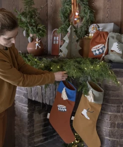 FABELAB Drum Embroidery Christmas Stocking